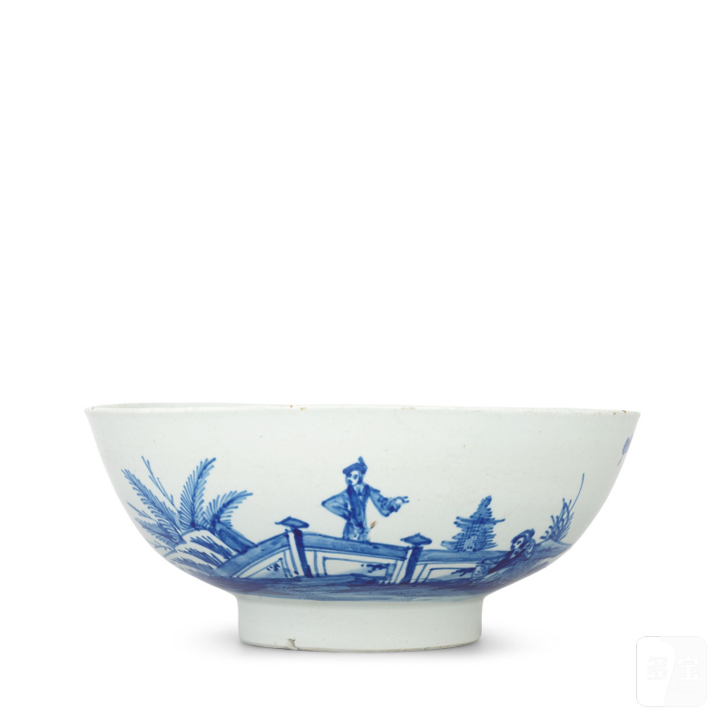 A rare Vauxhall bowl, circa 1758 - 图6